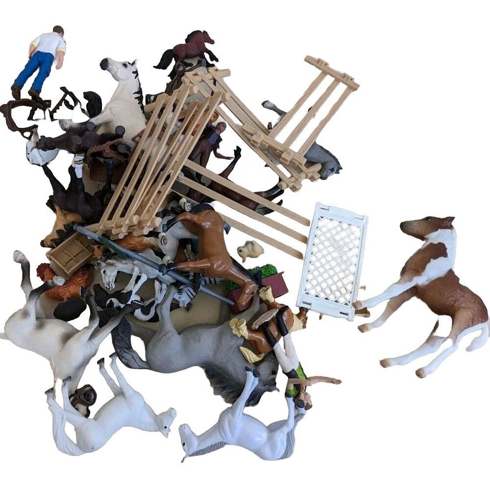 Schleich Breyer Safari Horse Farm Animal Figures - 2 Random Figures Read